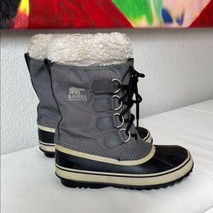 Sorel Black and Gray Snow Boots